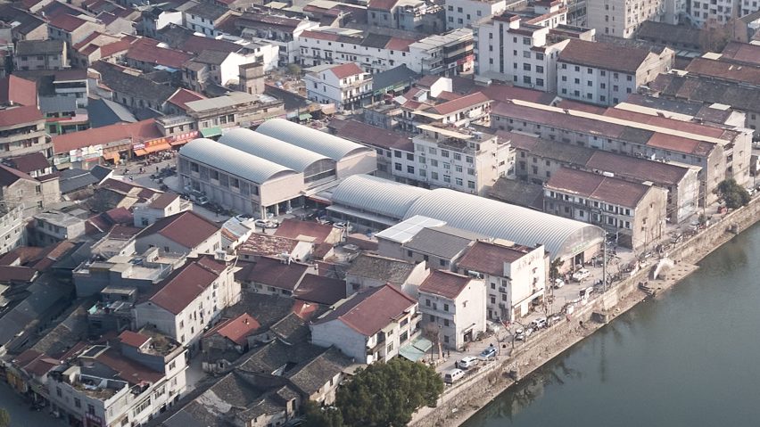 Aerial view of Xinfan Market