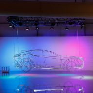Germane Barnes works with University of Miami students to create wireframe Lexus installation at Design Miami