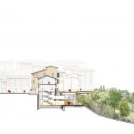 Section of Palazzo Senza Tempo by Mario Cucinella Architects