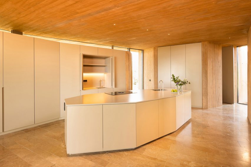 Kitchen in Villa 19 at Palmares Ocean Living & Golf resort by RCR Architectes