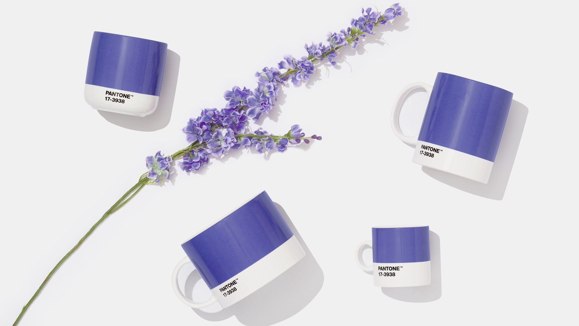 Mugs and lavender in Pantone's colour of the year 2022