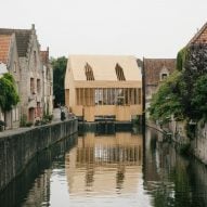 PARA Project designs surreal pavilion floating on a Belgian canal