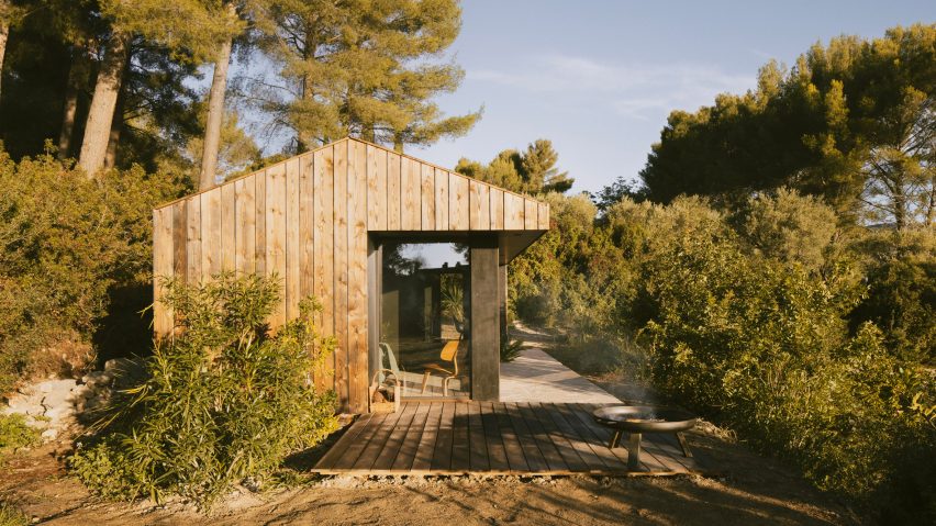 Cabin in French woodland