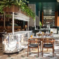 Ménard Dworkind fills Tiramisu restaurant in Montreal with plants and mirrors