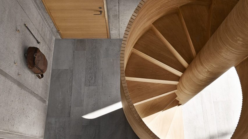 Staircase at a self build project in Denmark by Tommy Rand