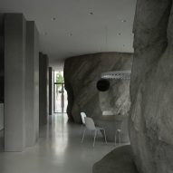 Interior of Zolaism Café in Aranya designed by B.L.U.E. Architecture Studio