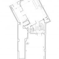 Plan of the ground-floor event space at 10AM Lofts Athens