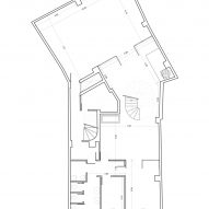 Plan of the basement event space at 10AM Lofts Athens