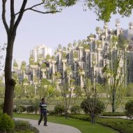 Drone video showcases exterior of 1,000 Trees by Heatherwick Studio