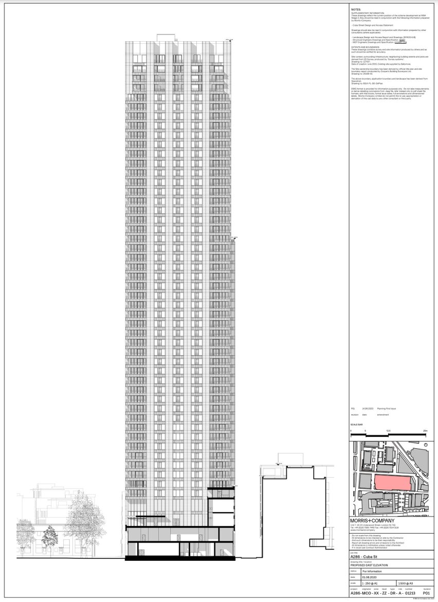 Drawing of proposed skyscraper