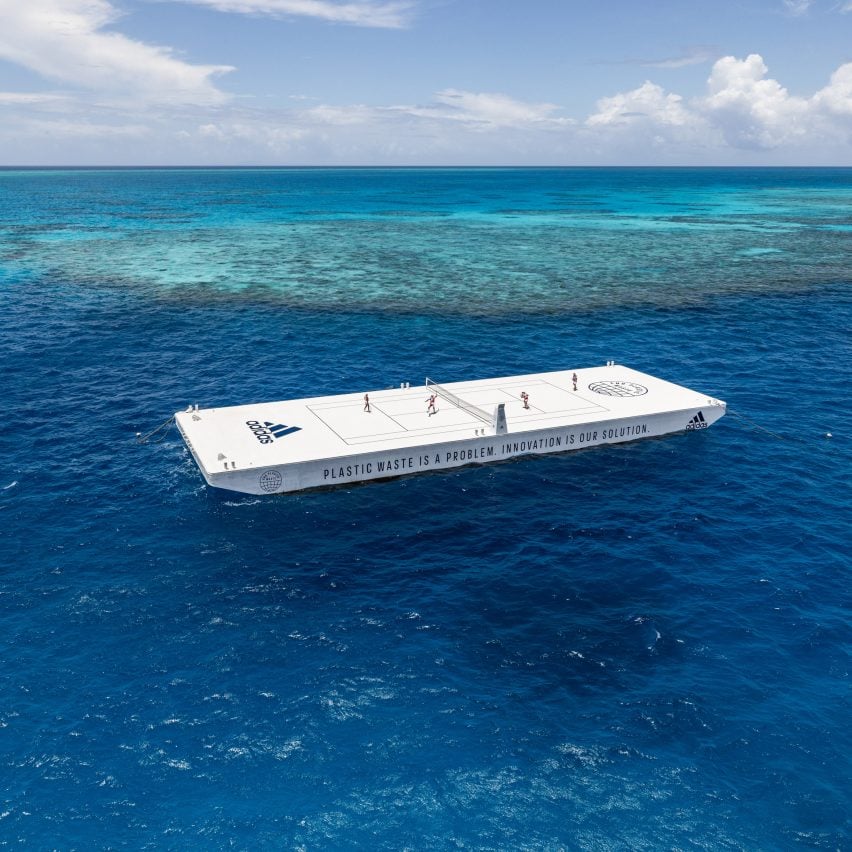 Floating Tennis Court on Great Barrier Reef