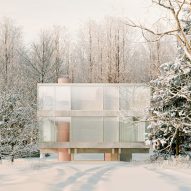Andrés Reisinger and Alba de la Fuente design modernist house in frosty metaverse landscape