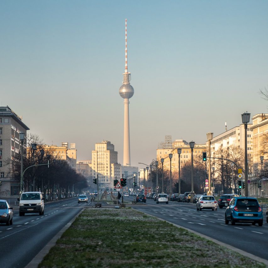 View of Berlin city centre with television tower