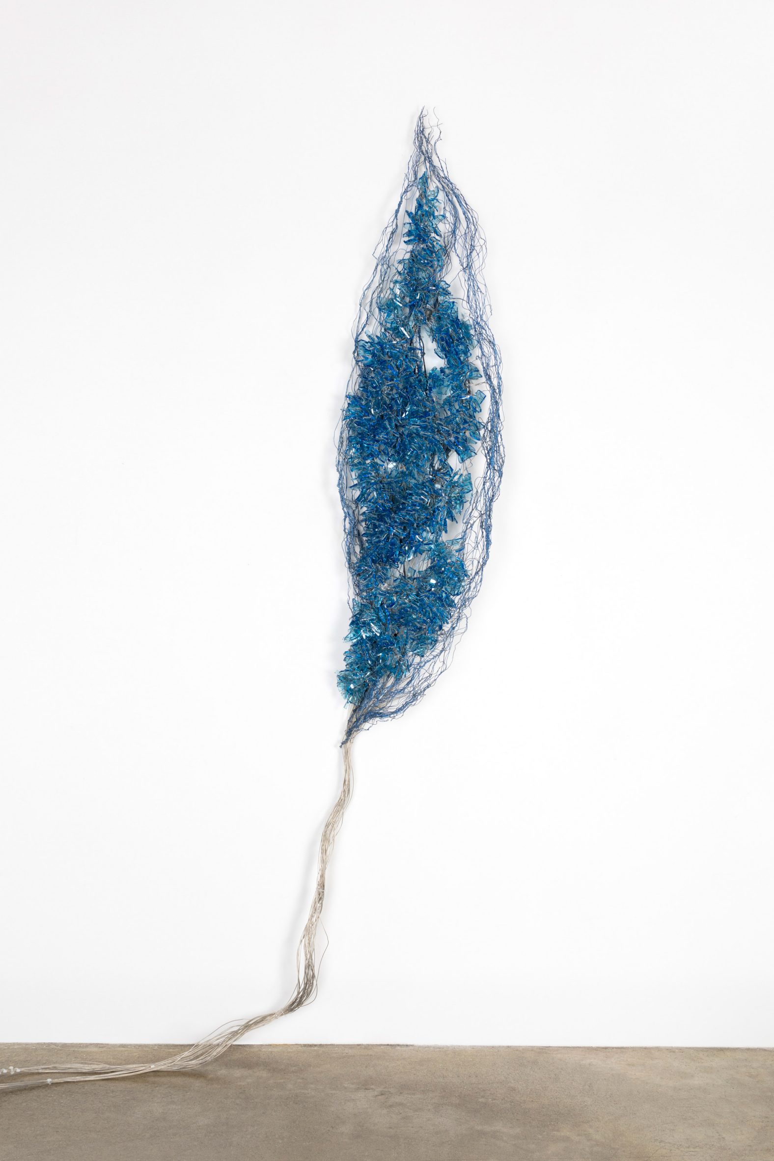 A blue feather light by Deborah Thomas