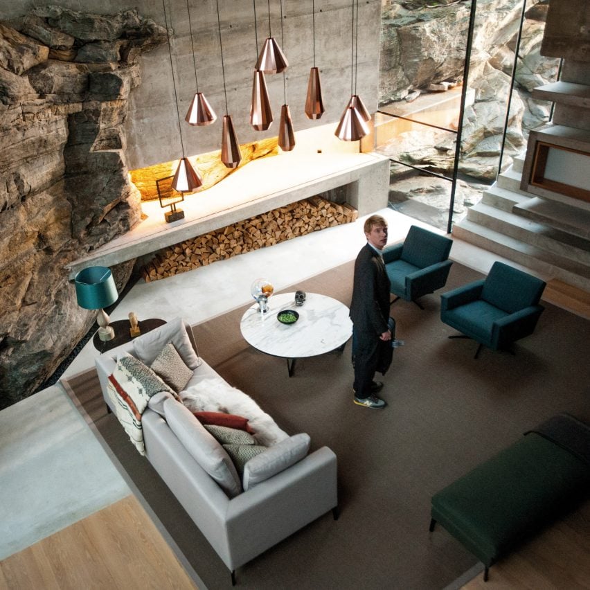 Living room in Ex Machina house