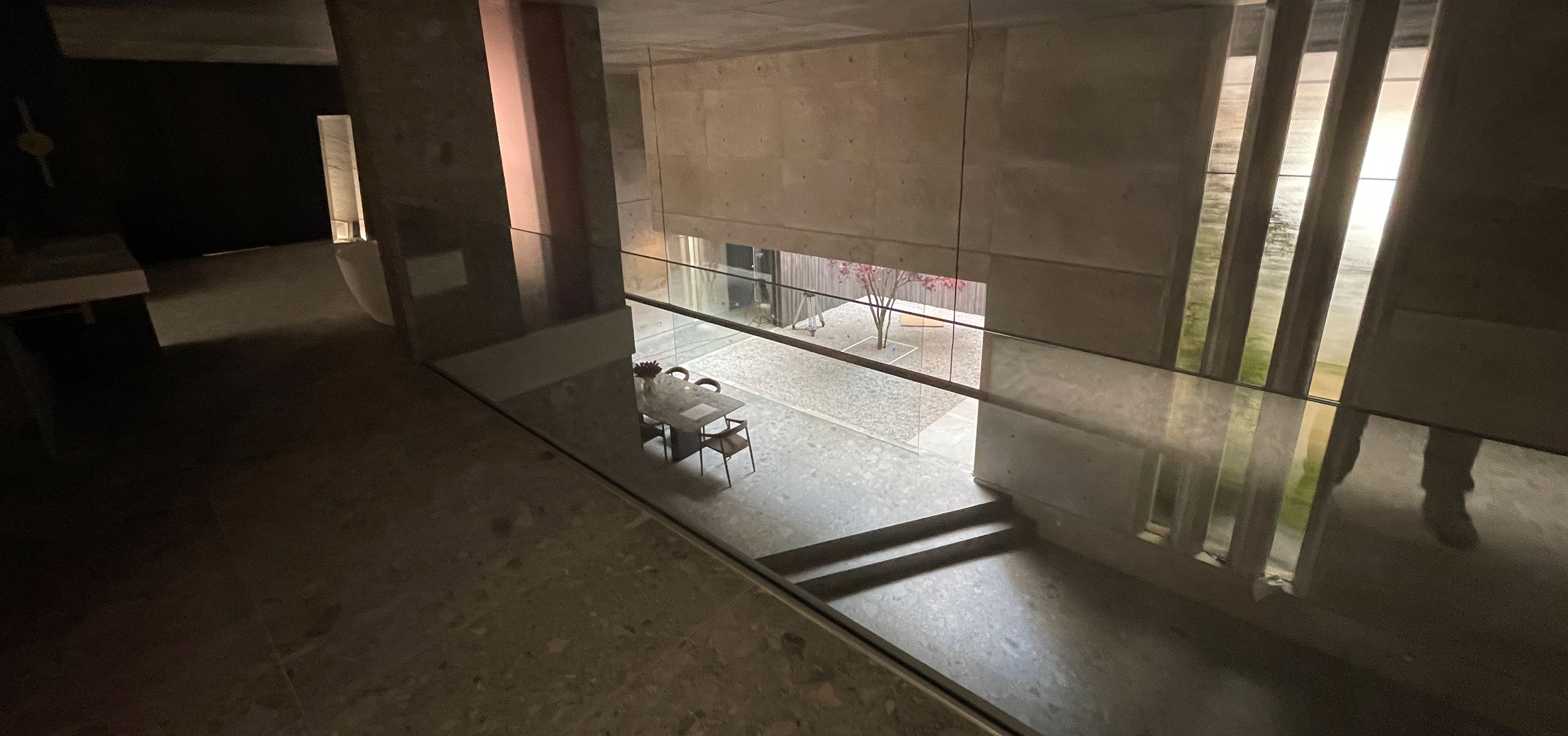 An aerial view into the dining room of One Folgate Street