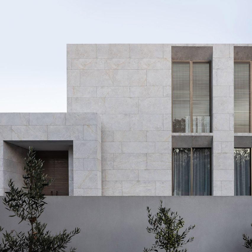 Marble-clad house