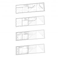 Plan drawings of House C-DF by Graux and Baeyens