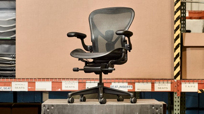 Aeron Onyx Ultra Matte chair by Herman Miller
