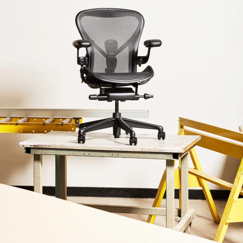 Aeron Onyx Ultra Matte chair by Herman Miller