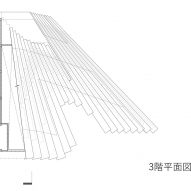 Second floor plan of Hisao & Hiroko Taki Plaza by Kengo Kuma & Associates
