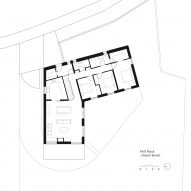 First floor plan of Hórreo House by Javier Sanjurjo and Ameneiros Rey