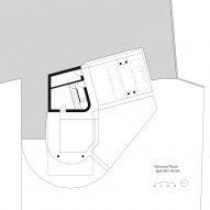 Ground floor plan of Hórreo House by Javier Sanjurjo and Ameneiros Rey