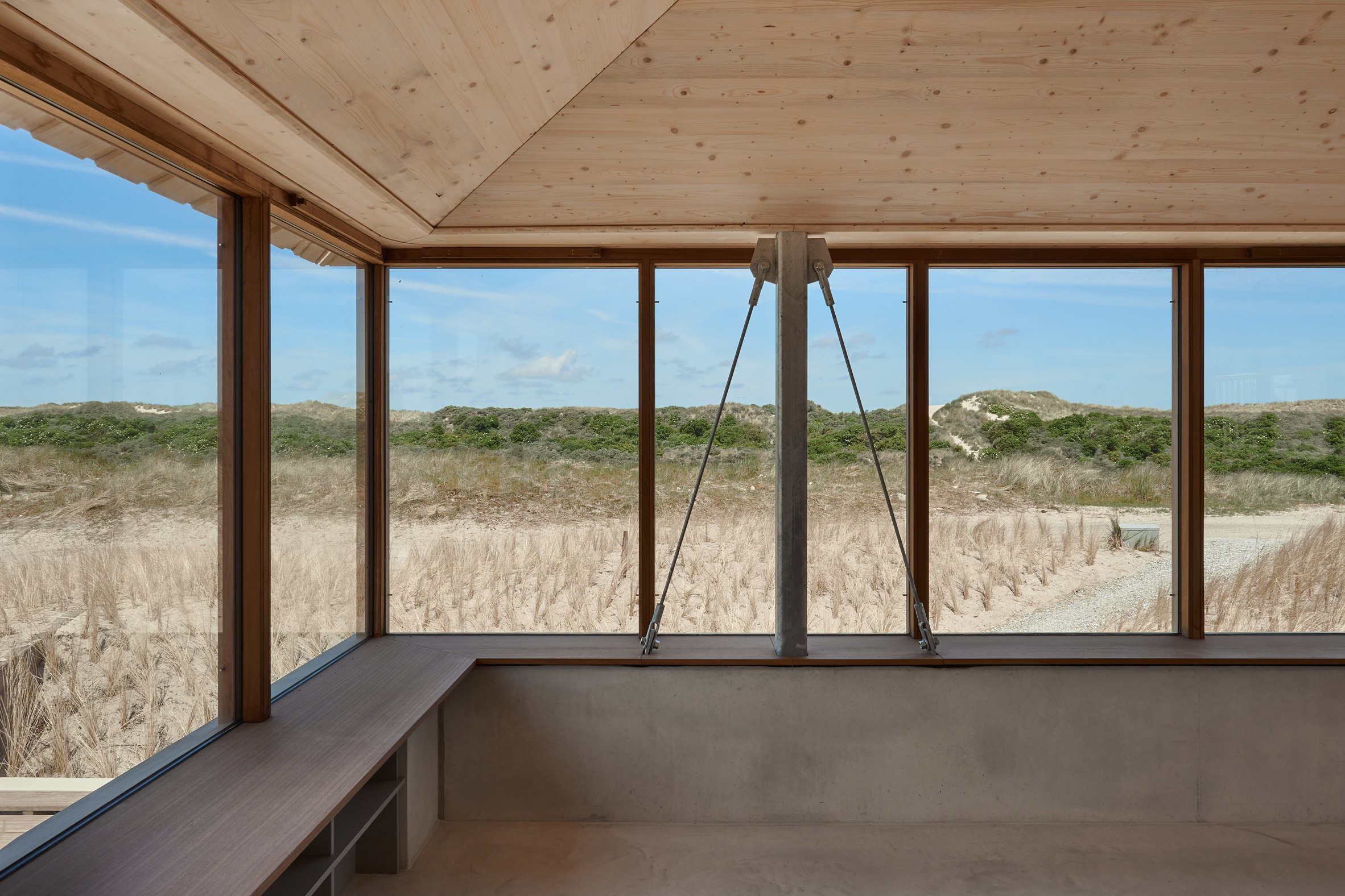 Panoramic windows at House in the Dunes