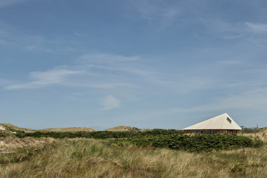 A house on Terschelling island's sand dunes