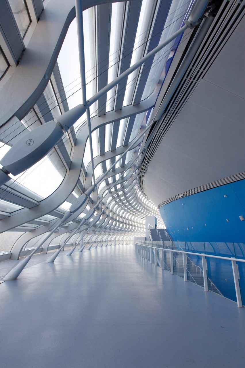 Interior of Ice Ribbon by Populous for Beijing 2022 Winter Olympics