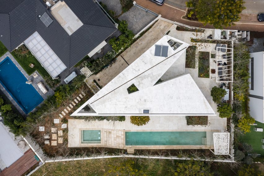 Aerial view of IS House by Paritzki & Liani Architects