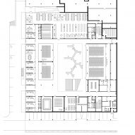 Ground floor plan of Faculty of Humanities a Charles University by Kuba & Pilař Architekti