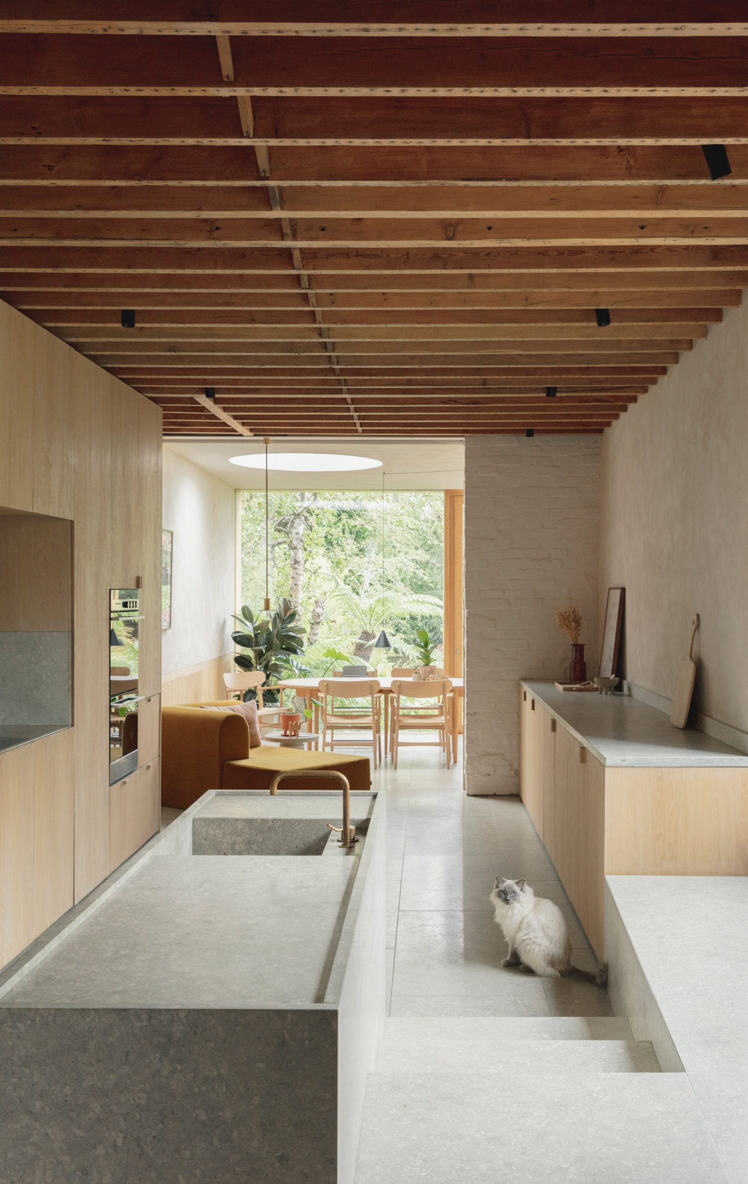 Kitchen inside Low Energy House designed by Architecture for London