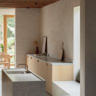 Kitchen inside Low Energy House designed by Architecture for London