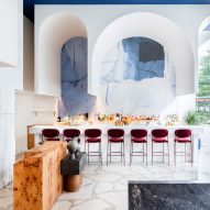 Contrasting elements fill Imperfecto restaurant in Washington DC by OOAK