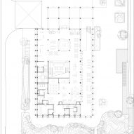Ground floor plan, Shaoxing Rice Wine Town Reception Room by Gad