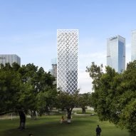 SOM unveils "breathing" Shenzhen bank tower enclosed in diagrid