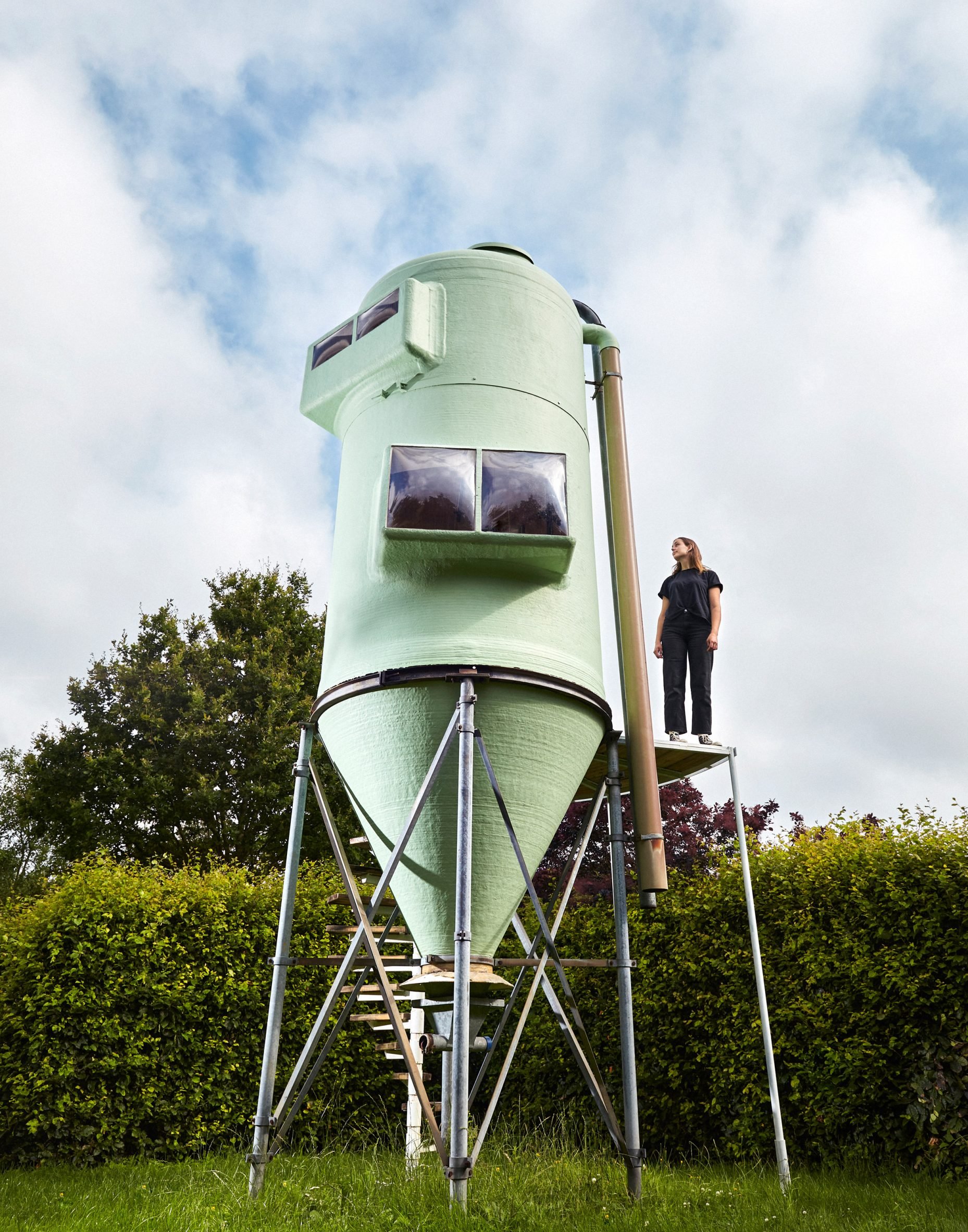 Stella van Beers converts old grain silo into micro home