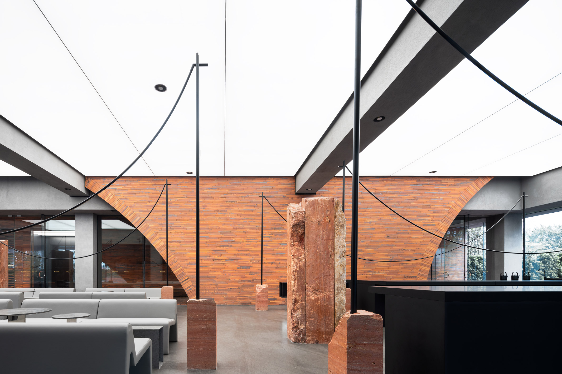 Brick-walled showroom