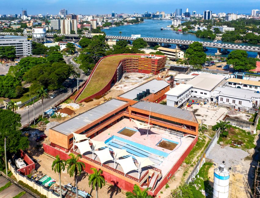 Aeria view of the John Randle Centre in Lagos