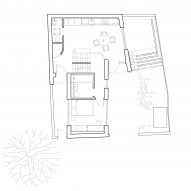 First floor plan of Tree House by Fletcher Crane Architects
