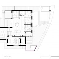 Ground floor plan, Villa E by CF Møller Architects