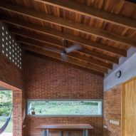 House in La Sila by PLan:b colombian brick remote residence patio shot