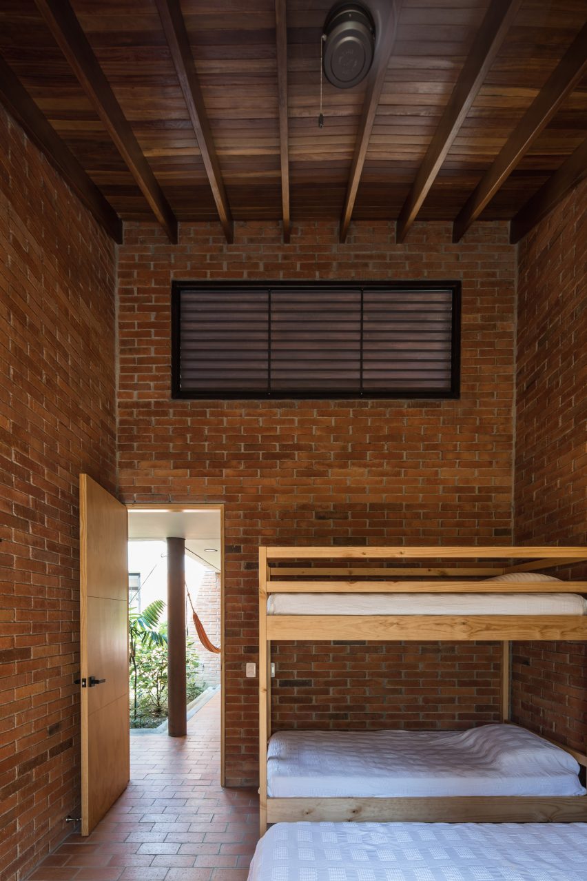 House in La Sila by PLan:b colombian brick remote residence bedroom shot