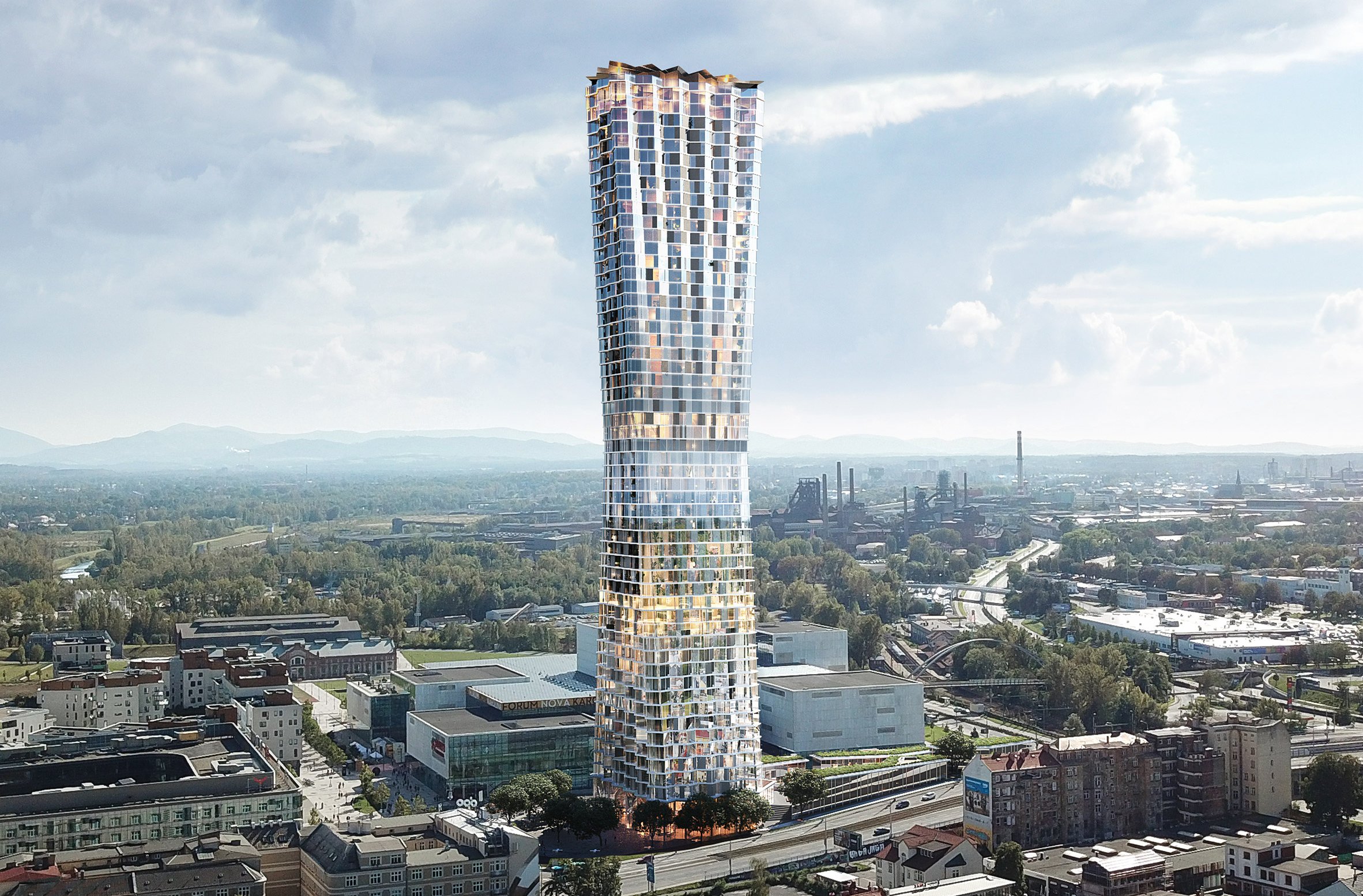 Ostrava Tower by Chybik + Kristof will be Czech Republic's tallest skyscraper