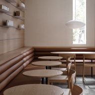 Interiors of Basao Tea store in Xiamen, China designed by Norm Architects
