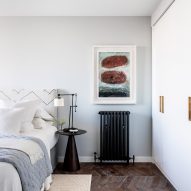 Apartment bedroom in Switch House East by Michaelis Boyd