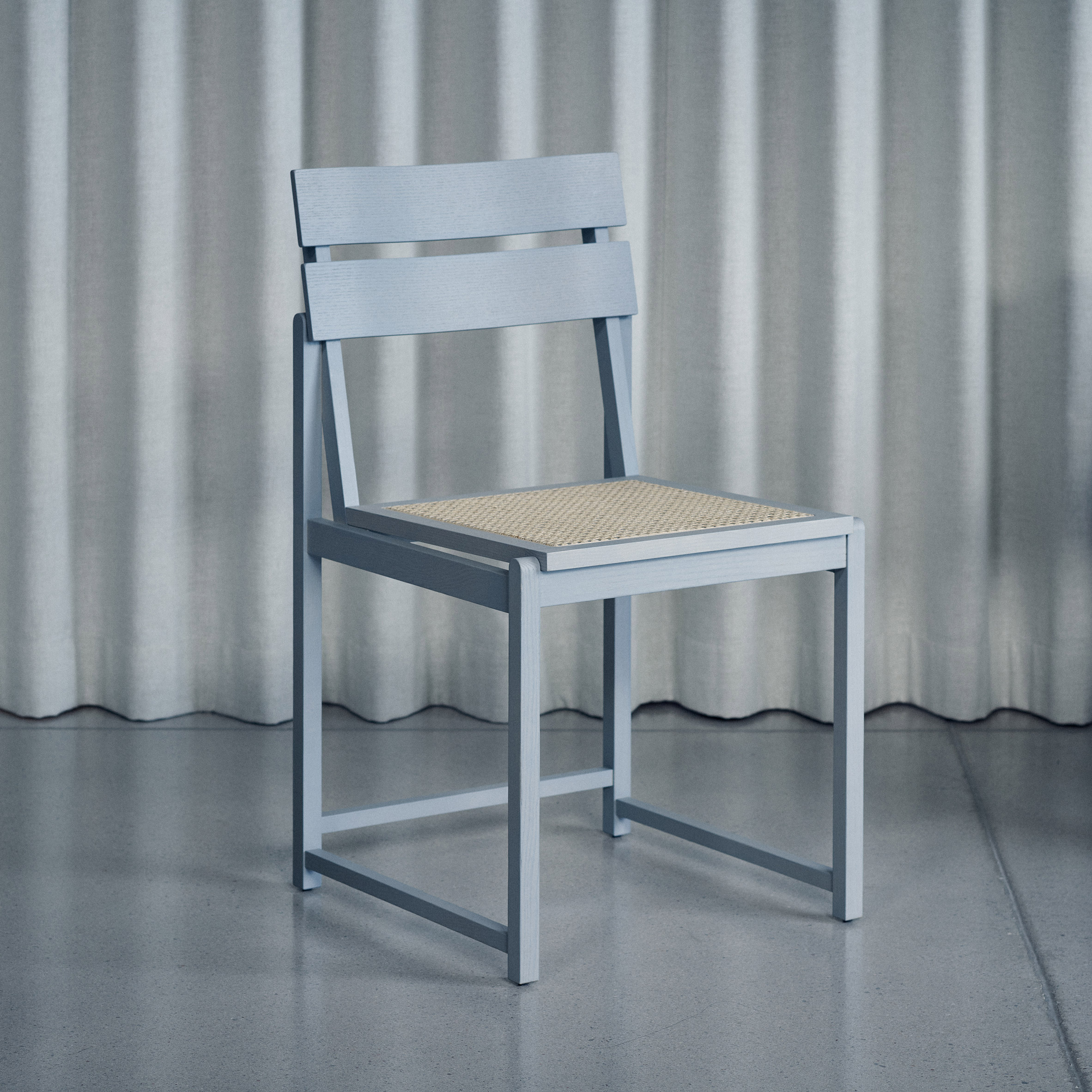 Light blue Bauhaus chair by Erich Dieckmann for TYP