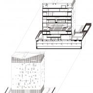 Sectional axonometric drawing of Tamkang Church by Behet Bondzio Lin Architekten