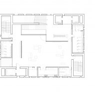 Second floor plan of Tamkang Church by Behet Bondzio Lin Architekten